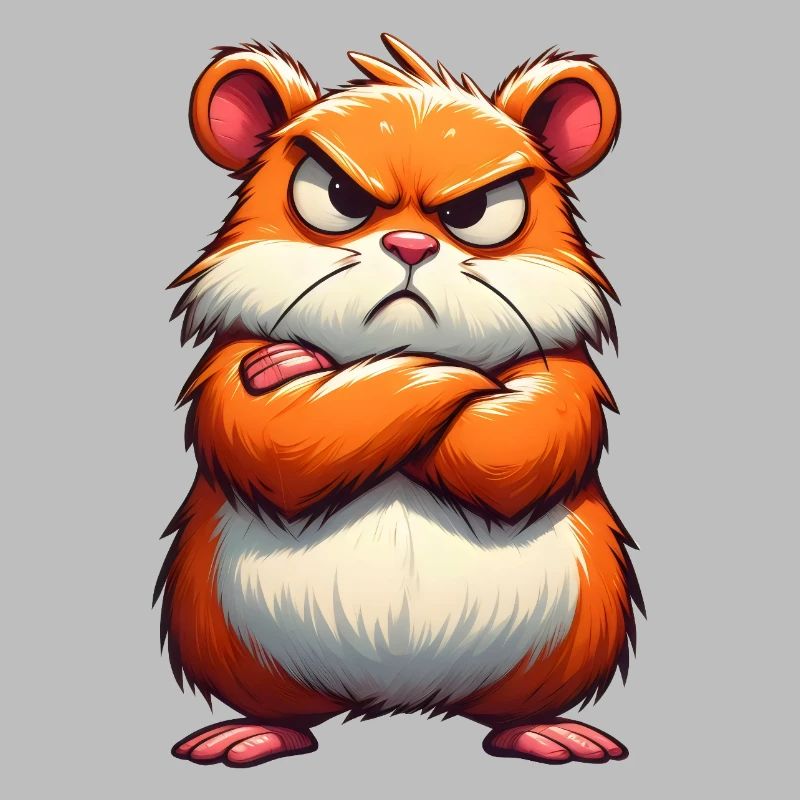 Grumpy hamster disgruntled