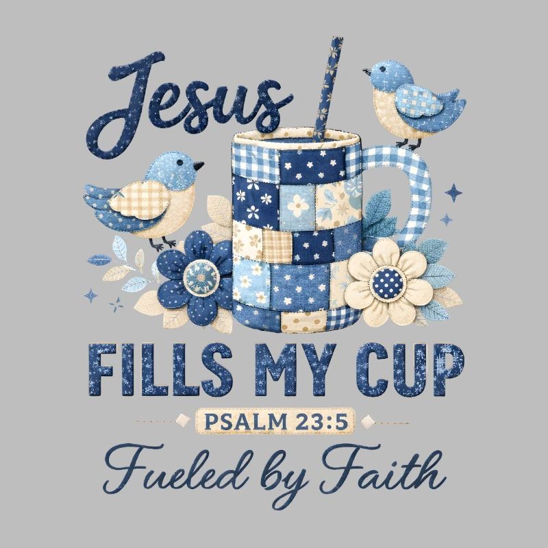 Jésus remplit ma coupe Patchwork Foi Dieu