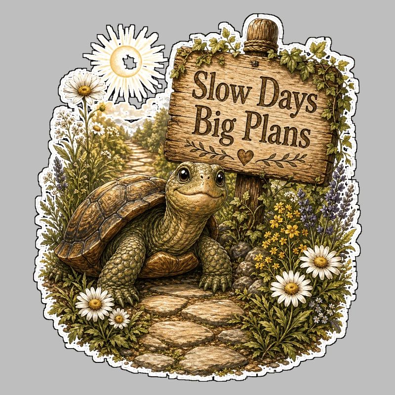 Slow Days Big Plans Turtle