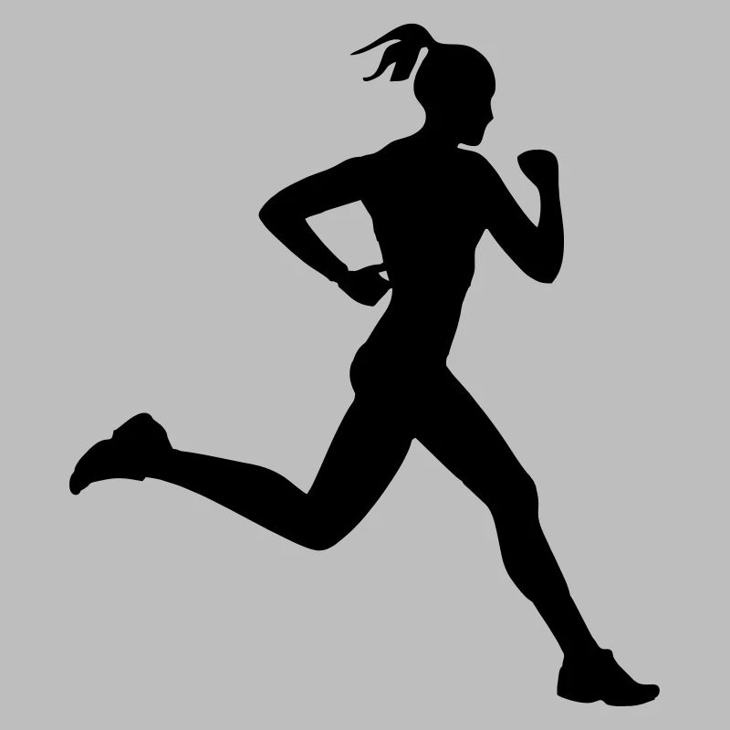 Läuferin oder Läuferin beim Laufen