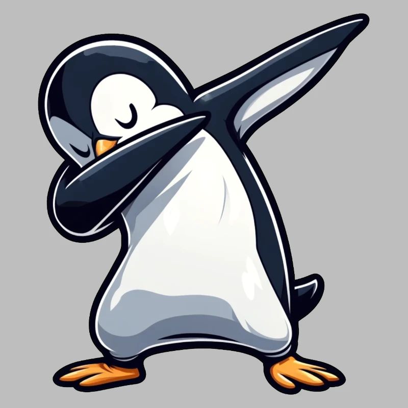 Penguin Dab Dabbing Cool Relaxed