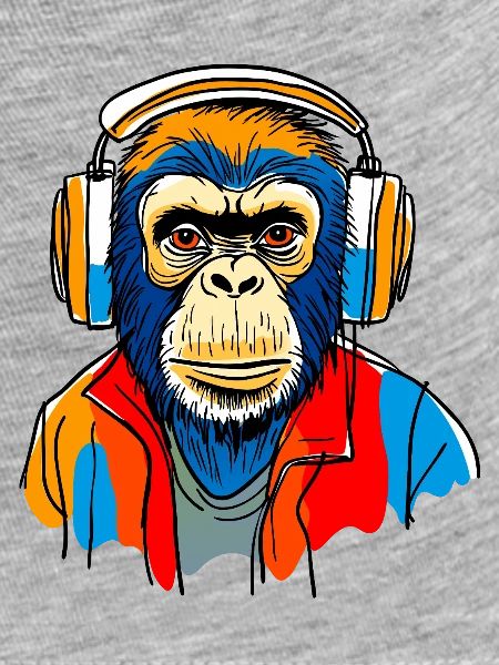 Singe avec casque