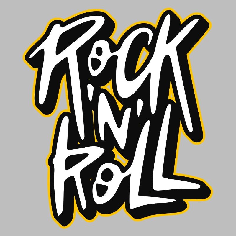 Rock 'N' Roll Graffiti Style Script Logo