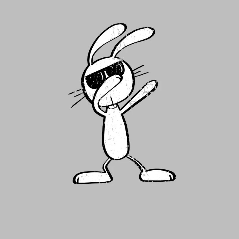 Vintage Dab Dance Bunny - Dabbing Easter Bunny