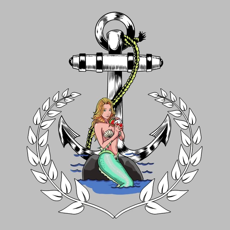 Maritim Nixe Anker Seefahrt Lorbeerkranz Seefahrt