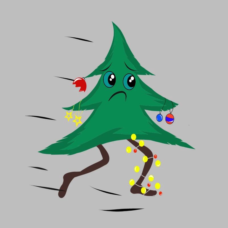 Arbre de Noël en cours d'exécution