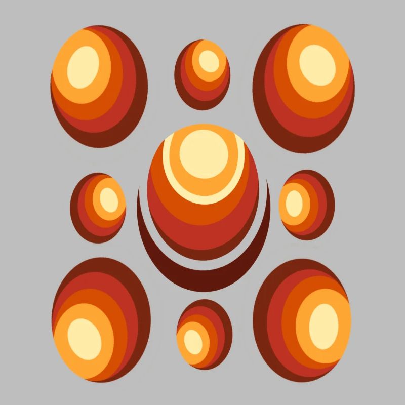 70s Wallpaper Pattern Retro Circle Pattern
