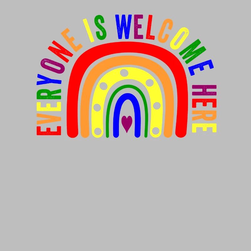 UNITY DAY Everyone is Welcome Here Boho Rainbow