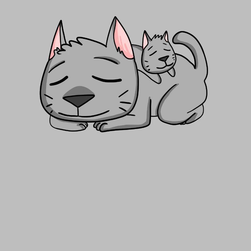Chat avec bébé chat