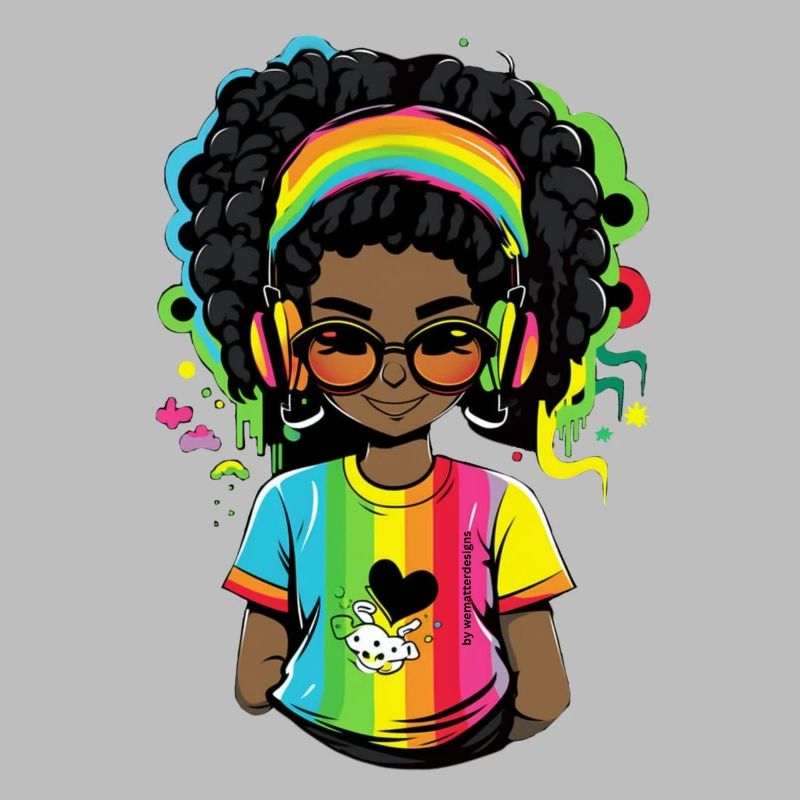 Leuchtender Reggae-Pullover mit Rainbow-Design