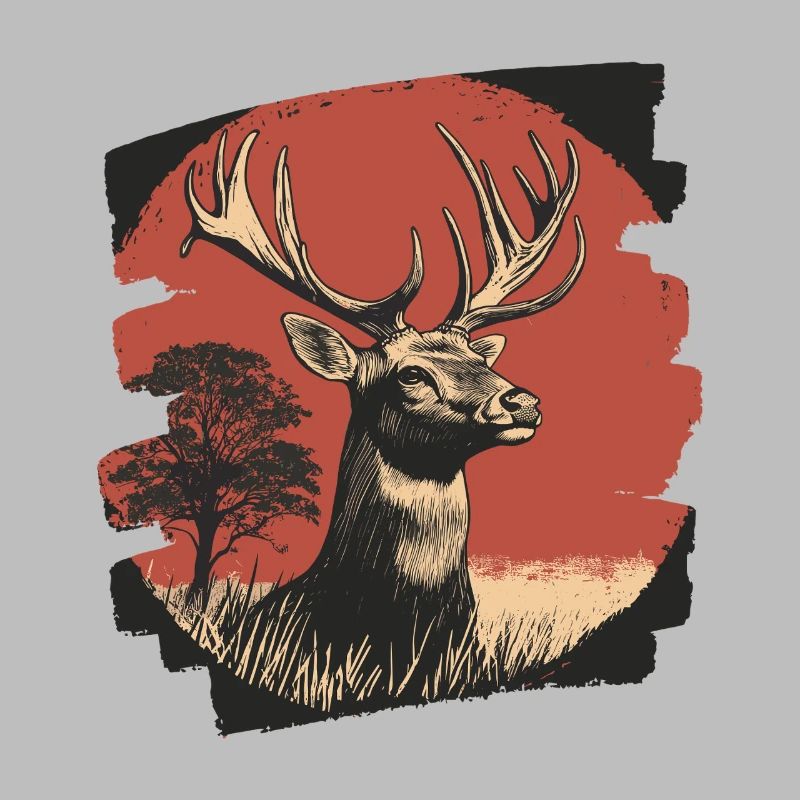 Hirsch mit Geweih