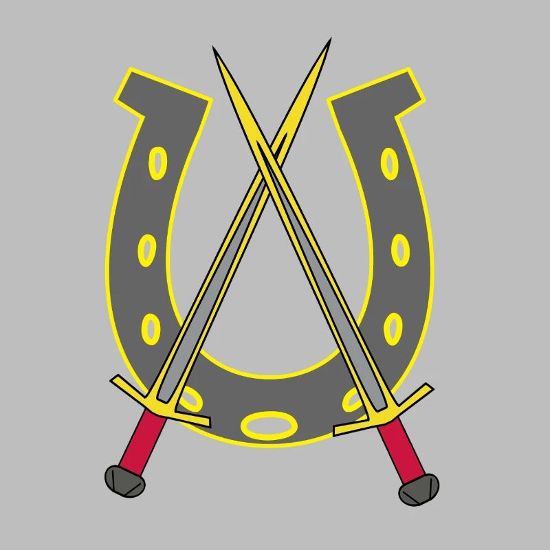 Chevalier médiéval épée épées fer à cheval