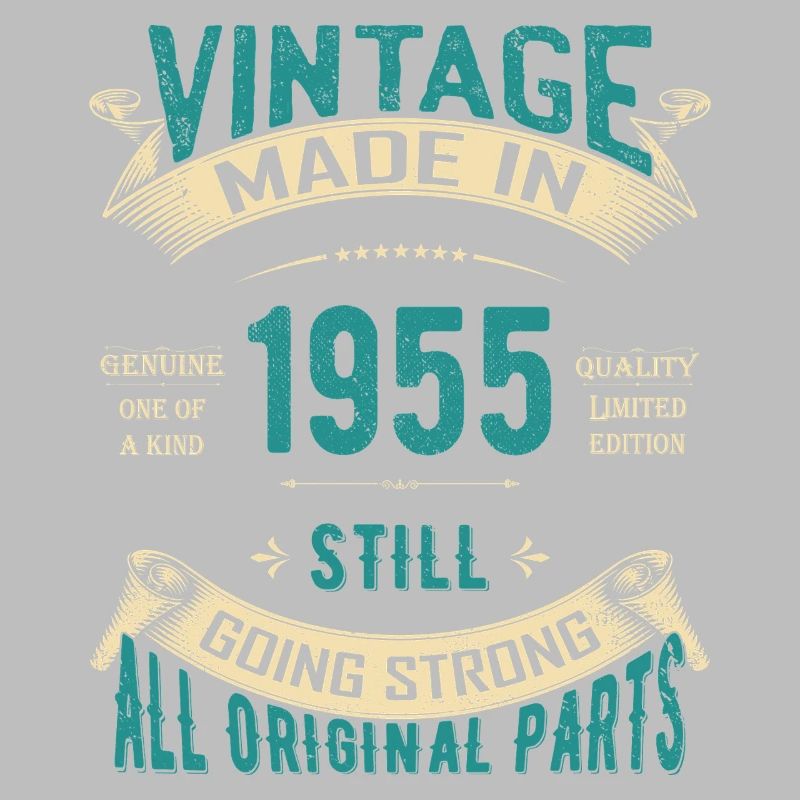 Conception de texte classique vintage de 1955