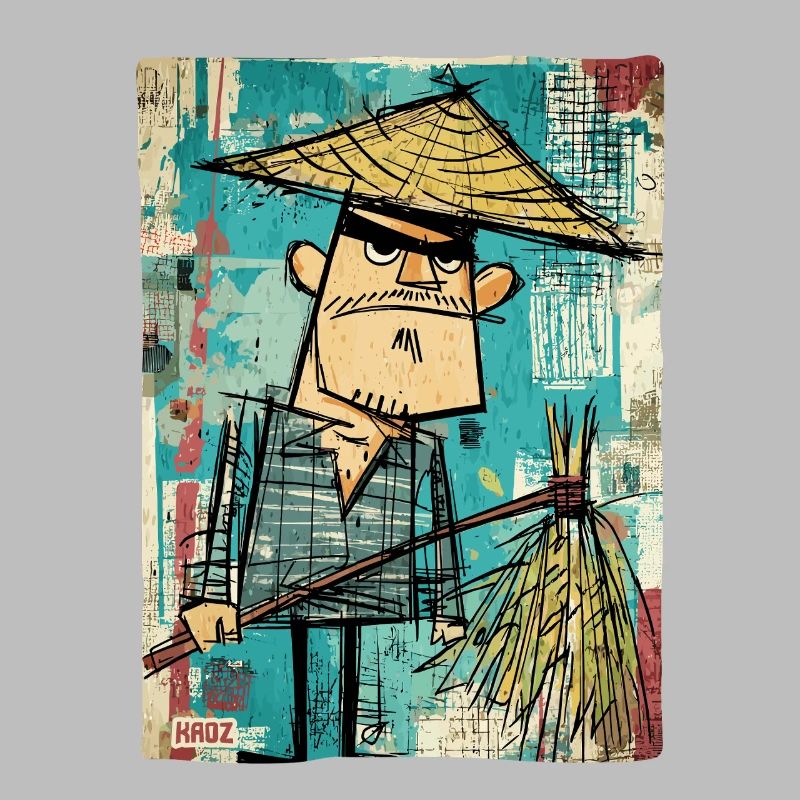 Graffiti Samurai with Broom