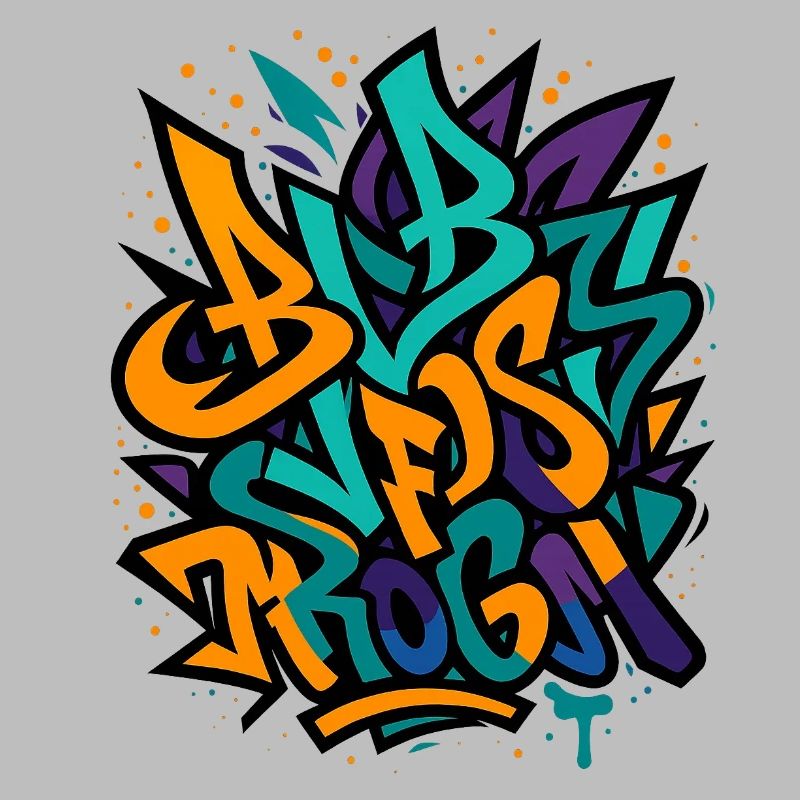 Explosion de couleurs de graffitis de rue
