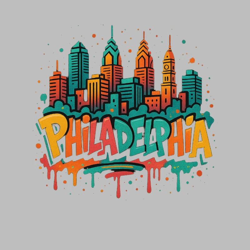 Philly Graffiti Skyline