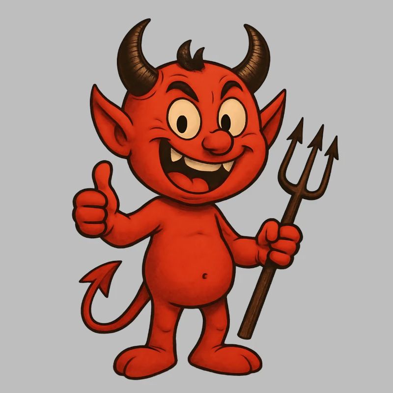 Cheerful Cartoon Devil – Funny Devil Design