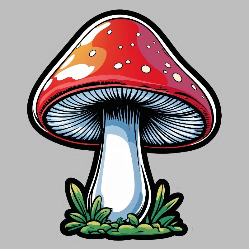 Red Toadstool Popart Design