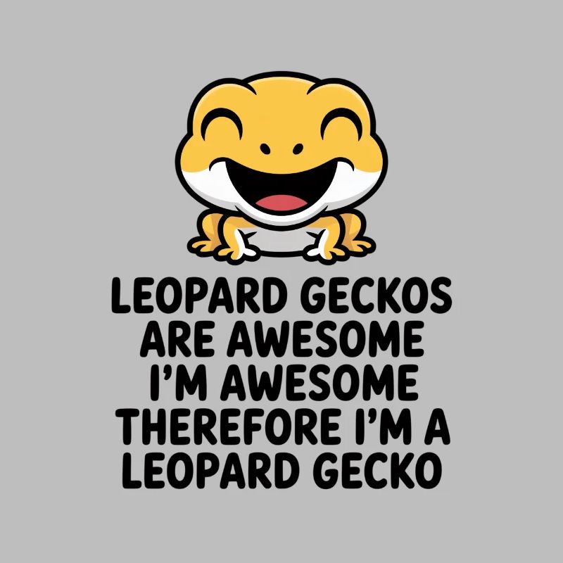 Cheerful Leopardgecko Meme on Black