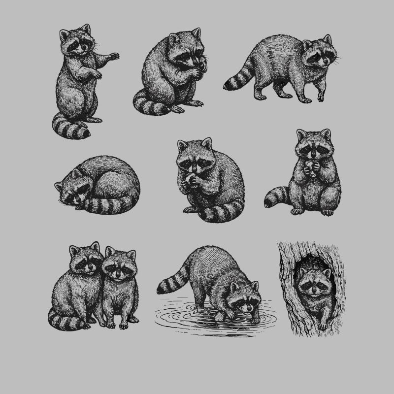 Night Cats Silhouettes Pattern
