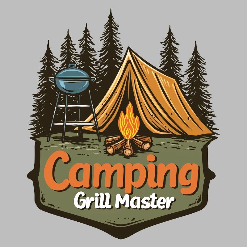 Camping Grilling Saying Camping Grill Master Camper