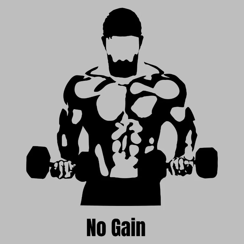 Pas de douleur, pas de gain - design hardcore de bodybuilder