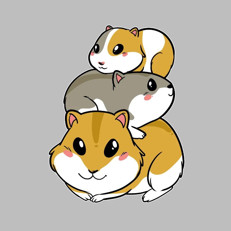 Pyramide de cochons d’Inde hamster mignonne
