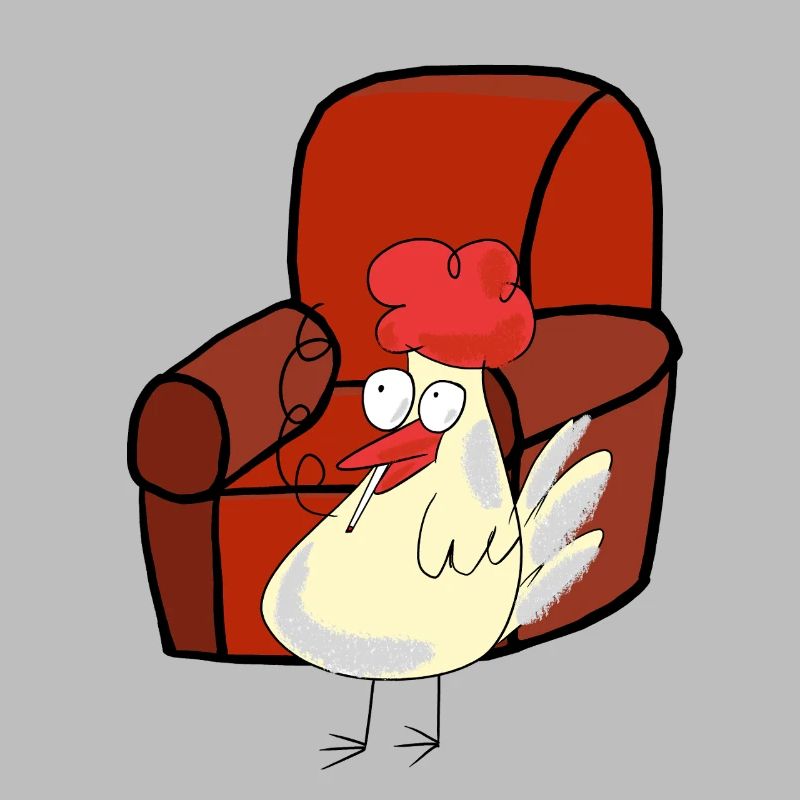 Feierabend Huhn Raucher Zigarette Pause