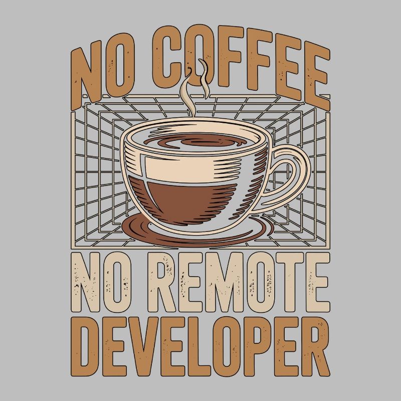 Remote Developer No Coffee Programmer Coffee Lover
