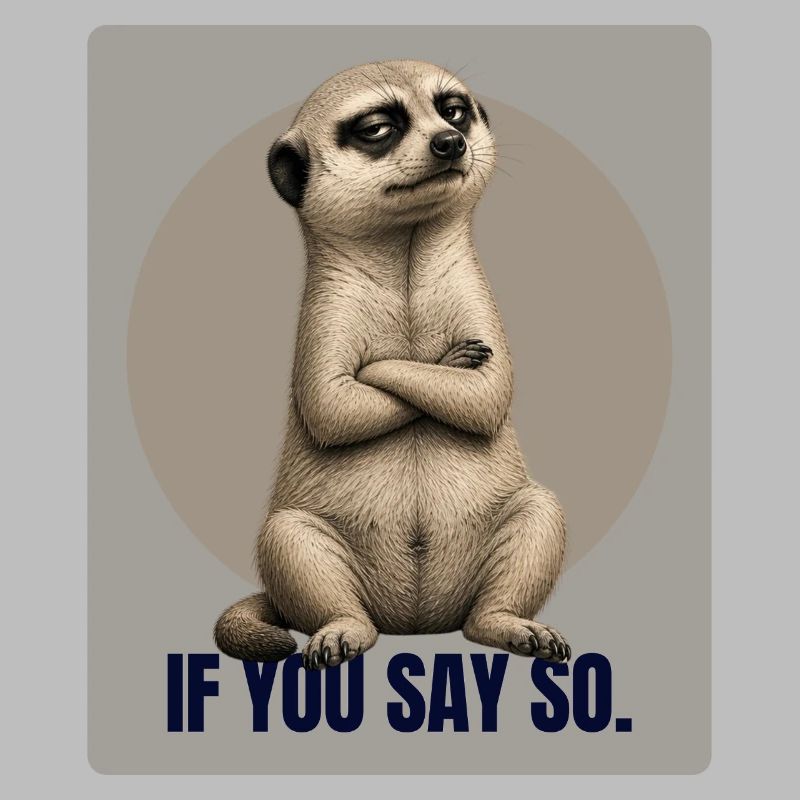 Si vous le dites. – Design sarcastique de suricate