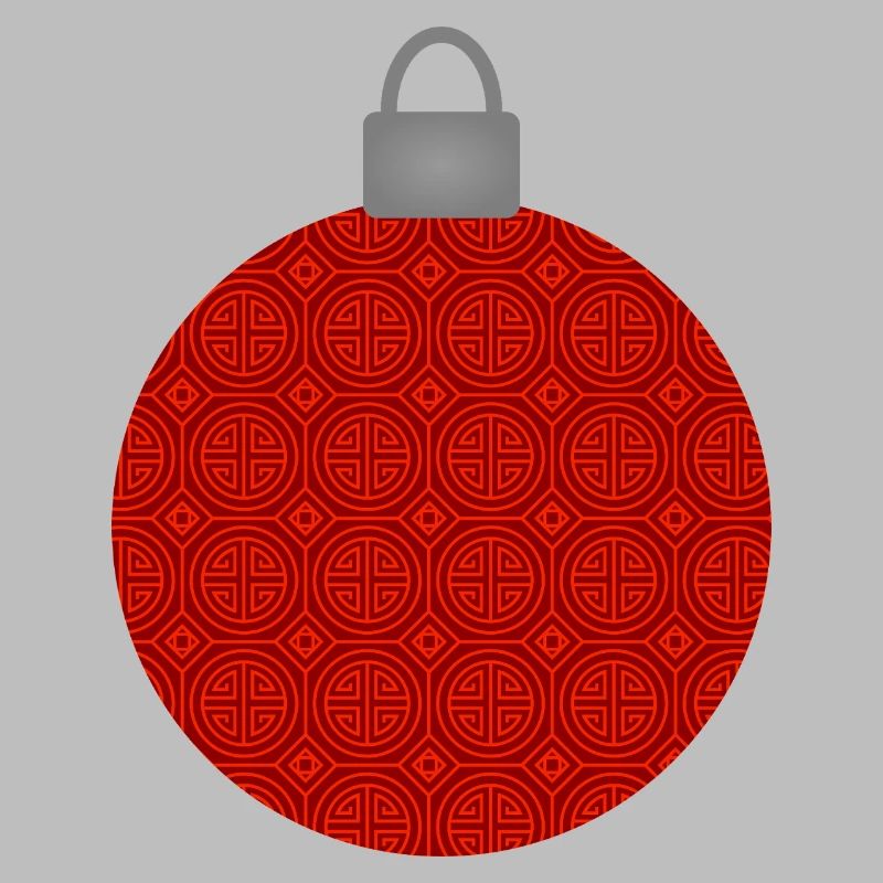 Rotes Rundmuster Weihnachtskugel