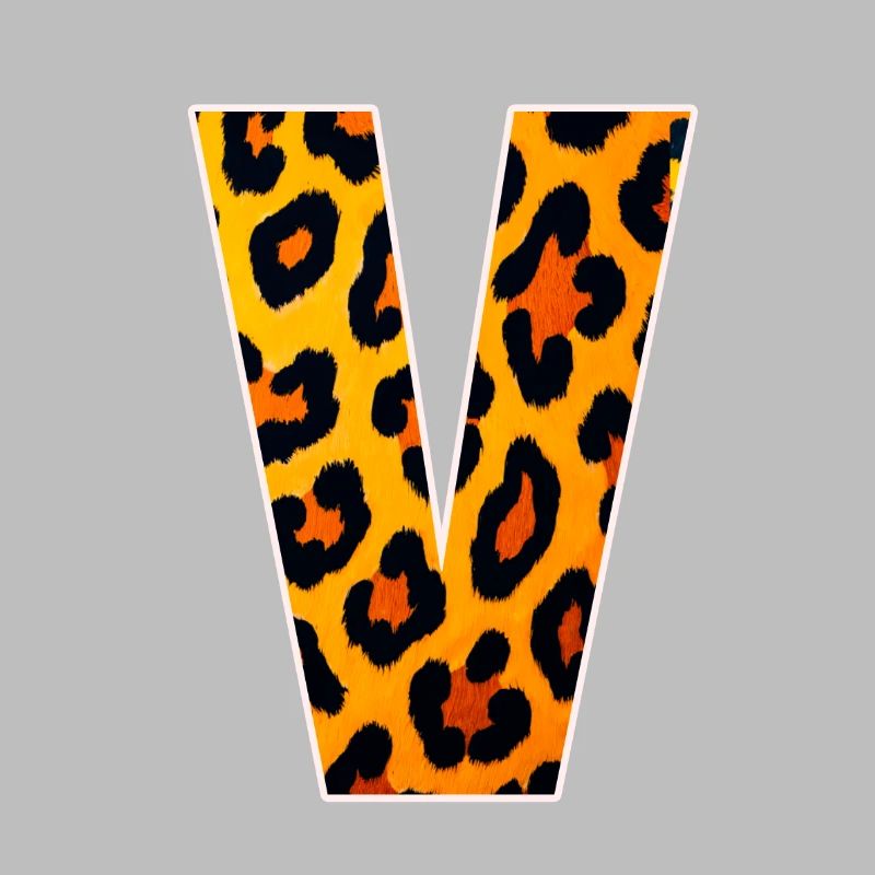Leopard V Ornament Orange