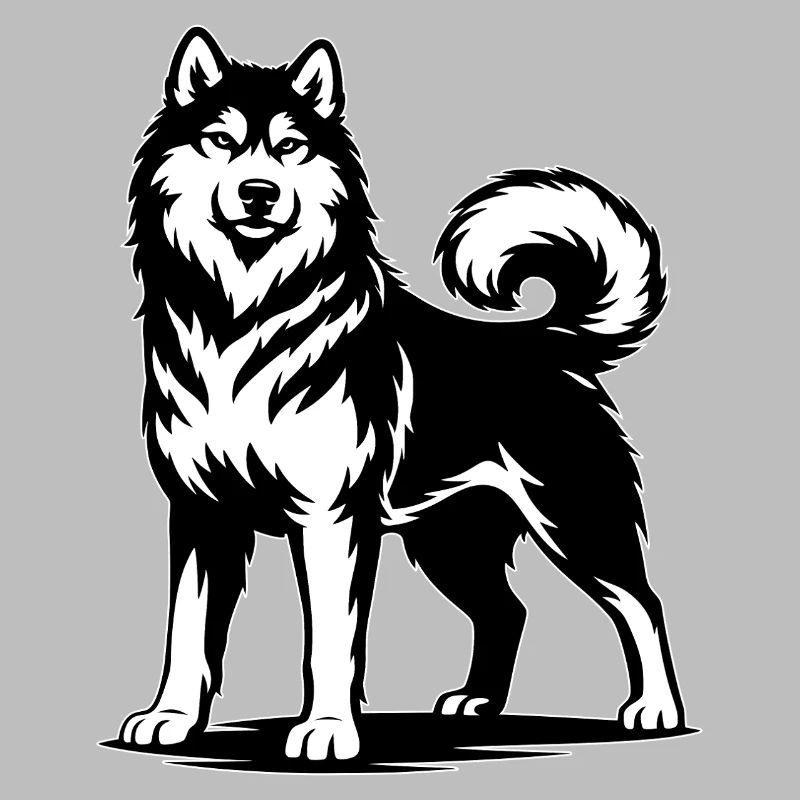 Alaskan Malamute in stolzer Pose