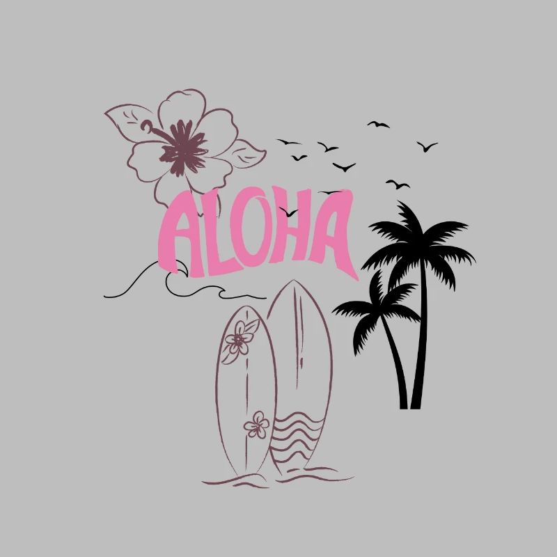 Conception de la plage de surf Aloha