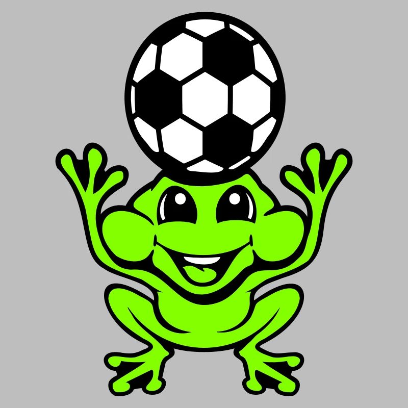 Frog Soccer Header Ball Playing Toad