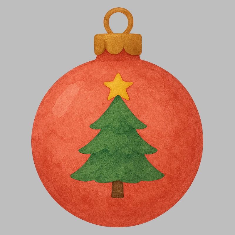 Weihnachtskugel mit Tannenbaum