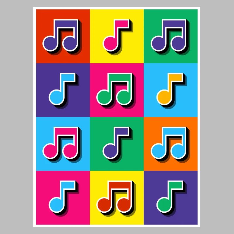 Pop Art Music Notes Mosaic