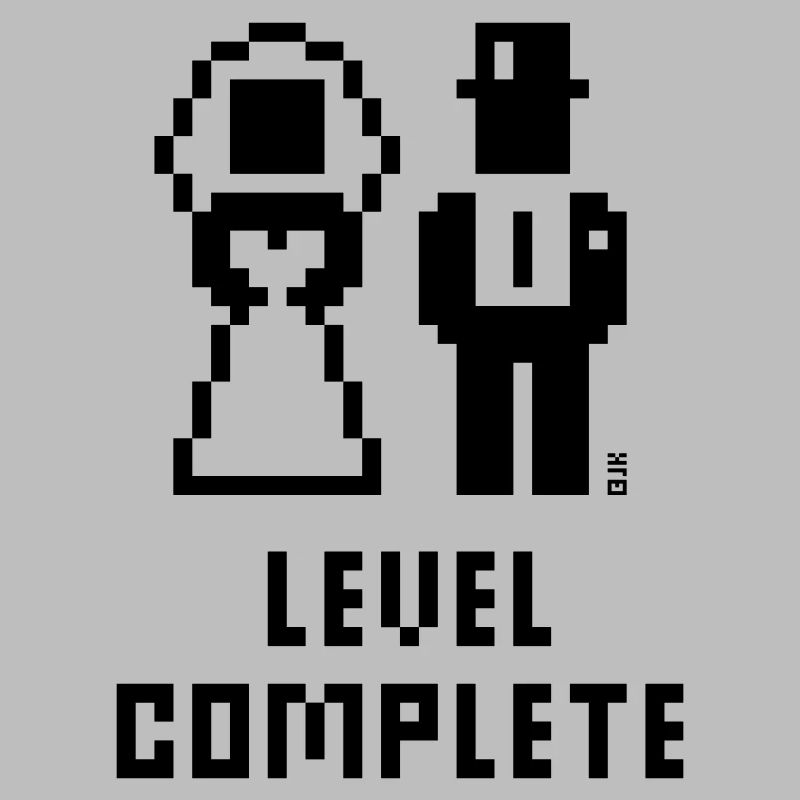 Level Complete (Wedding / Bachelor Party / Pixel / Bold / B)