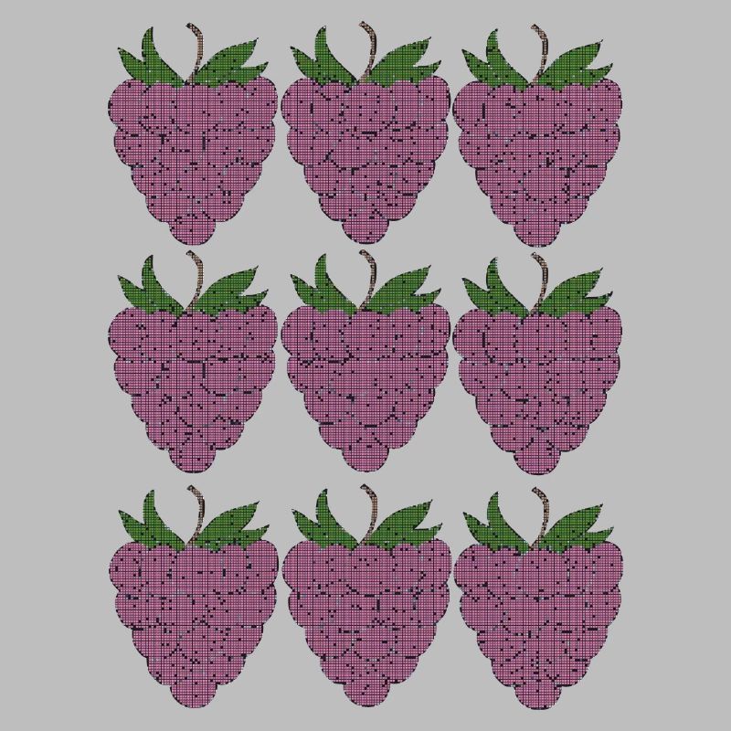 raspberry pattern textile
