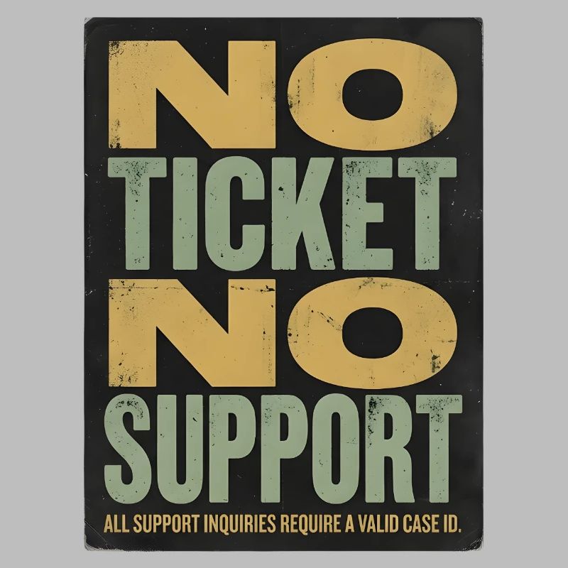 No Ticket No Support Computer Scientist IT Administrator