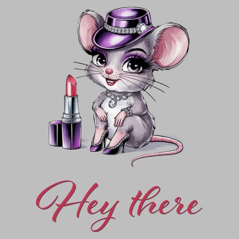 Hot Mouse with Glamour & Lipstick