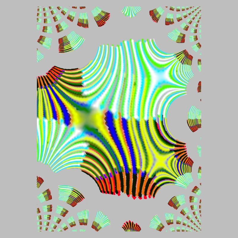 Psychedelic Neon Waves Pattern