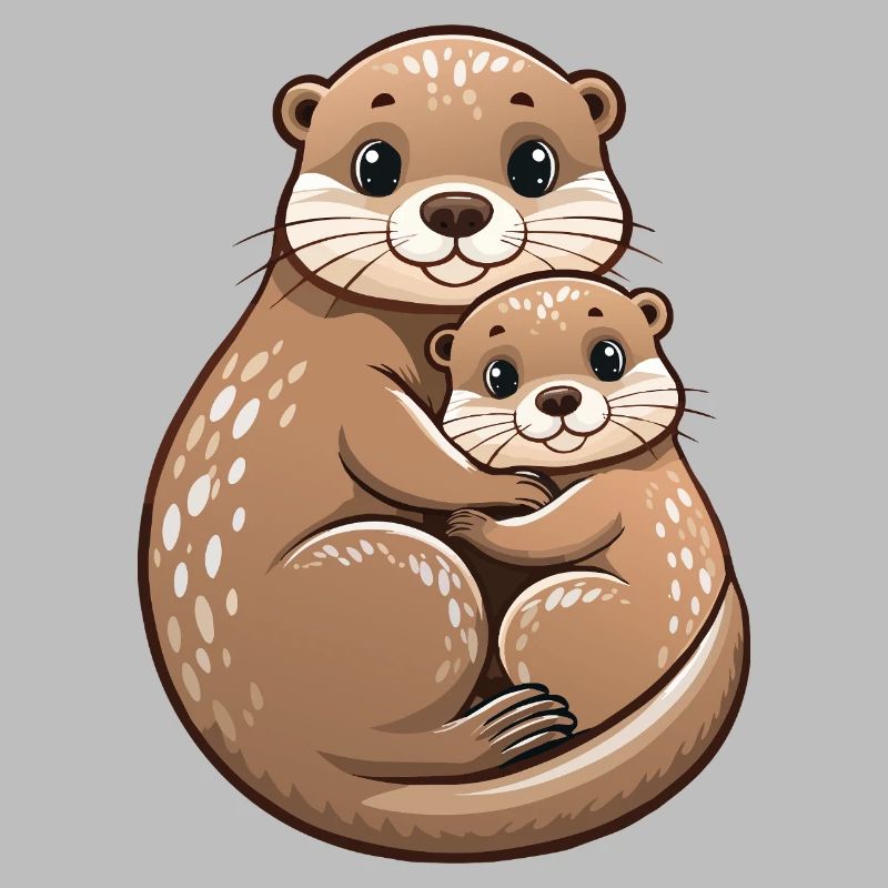 Mutterotter mit Jungtier