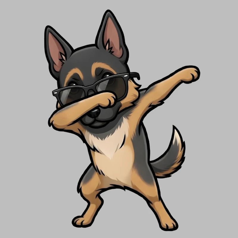 Dabbing German Shepherd