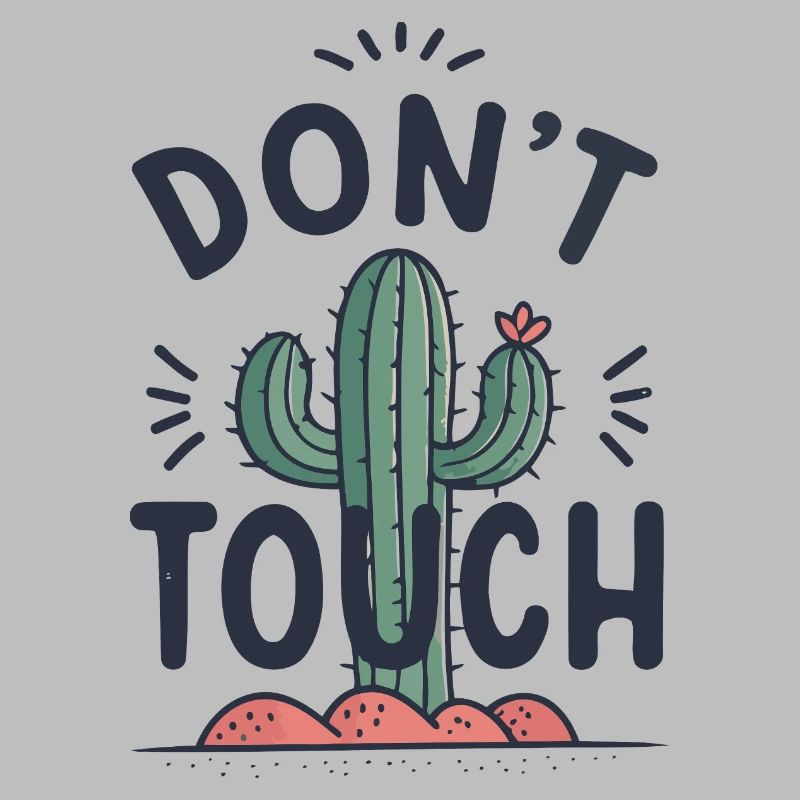 Cactus Do Not Touch Drawing