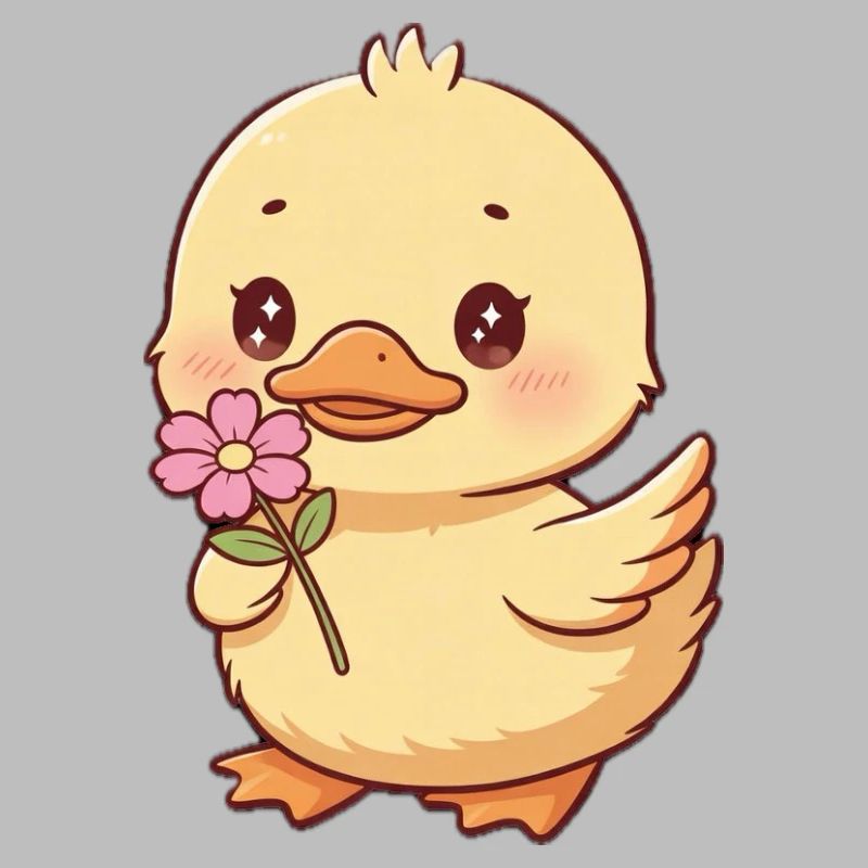 Poussin avec fleur