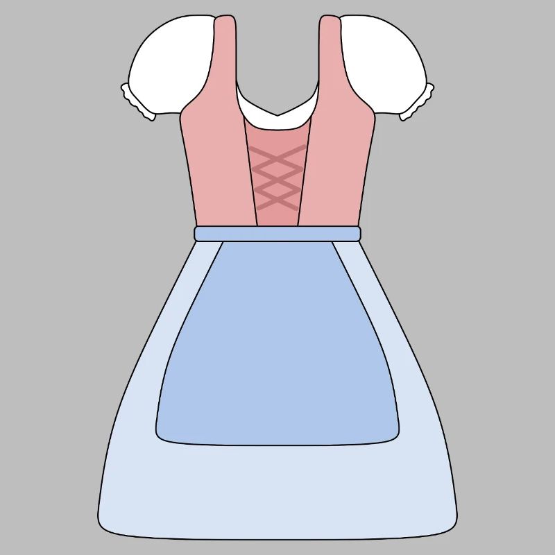 Conception de robe bavaroise traditionnelle Dirndl