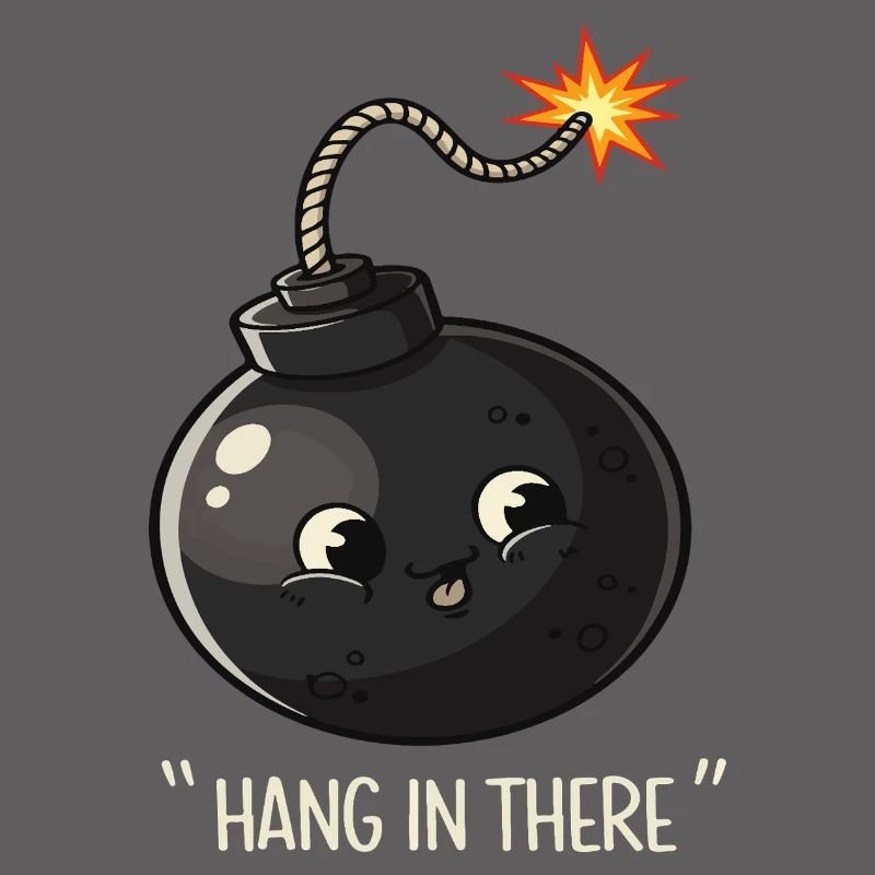 Kawaii Exploding Bomb Comic Design