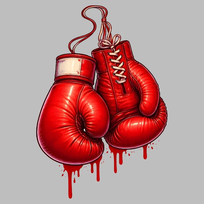 Gants de boxe rouges dans le style graffiti
