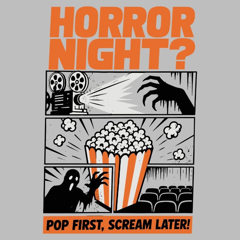 Horror Night Popcorn Design